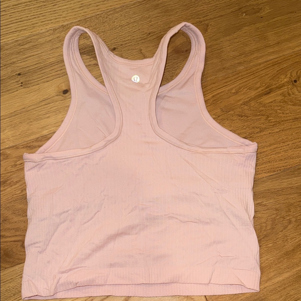 Lululemon light Pink Ribbed Tank Top - Picture 2 of 2
